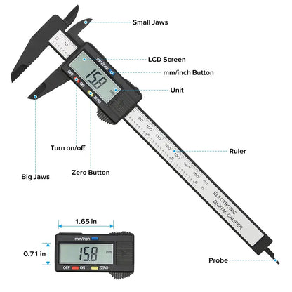Calibrador Digital Vernier Pro 150mm – Alta Precisión