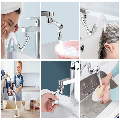 Cabezal Giratorio Metálico 1080° para Grifos de Cocina o Lavabo